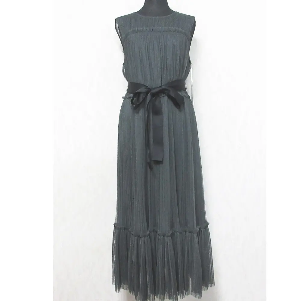 24AW GRACE CONTINENTAL グレースコンチネンタル プリーツロングドレス ワンピース 0124335049 38 グレー