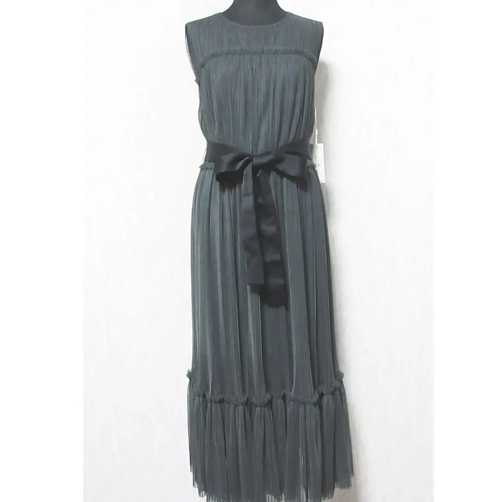 24AW GRACE CONTINENTAL グレースコンチネンタル プリーツロングドレス ワンピース 0124335049 38 グレー