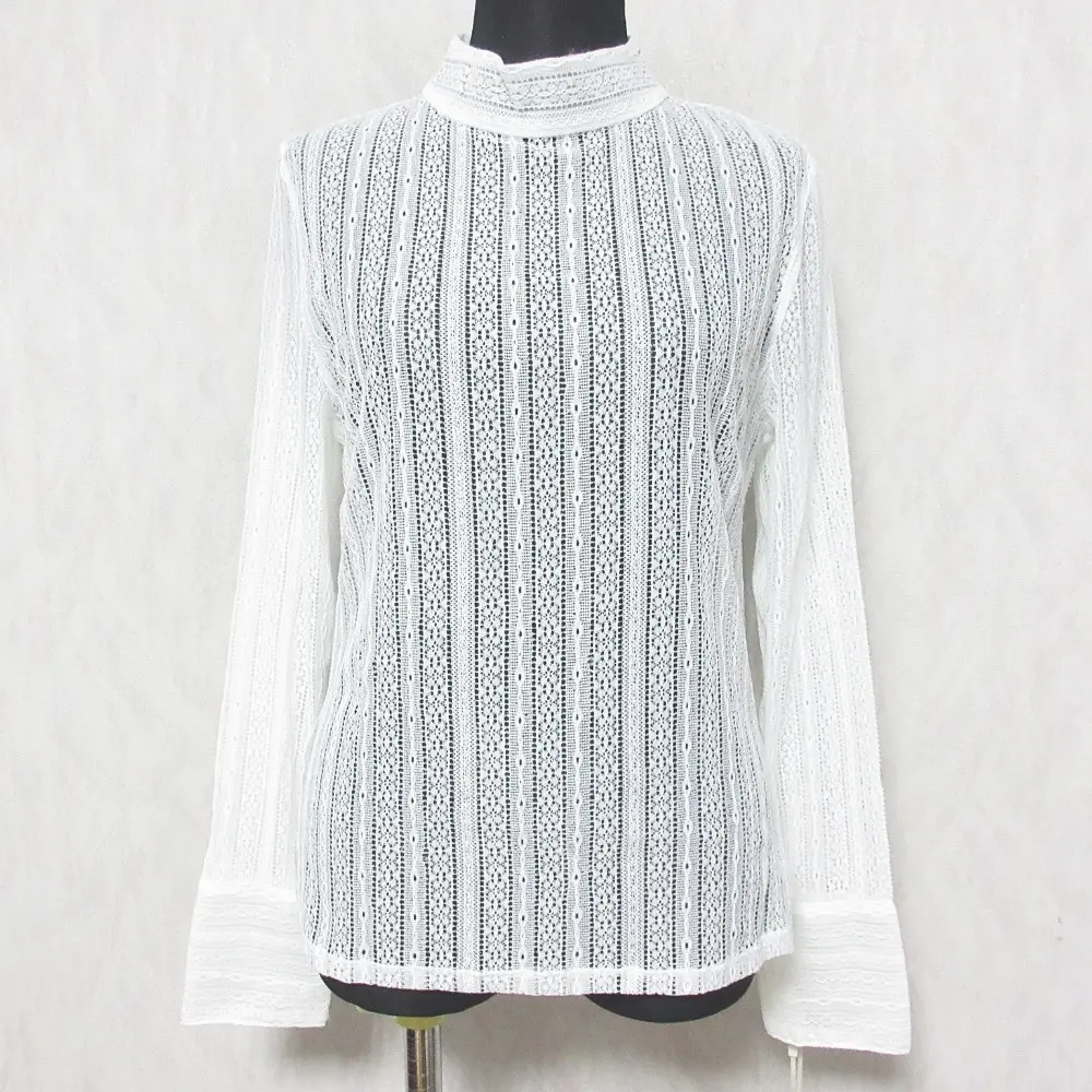 24AW GRACE CONTINENTAL グレースコンチネンタル ストレッチレーストップ シアーカットソー 0124342196 36 ホワイト