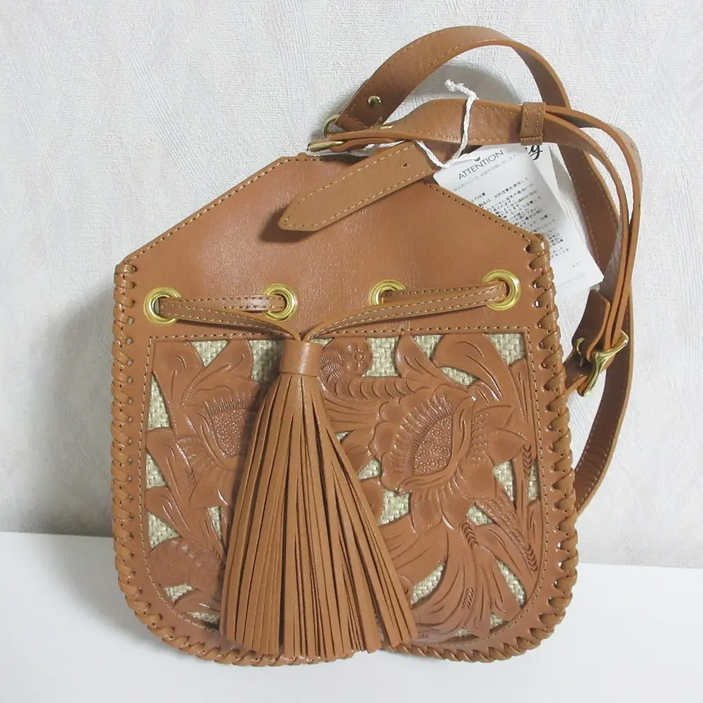 22SS Carving Tribes カービングトライブス グレースコンチネンタル Cutwork mini bag ショルダーバッグ 0422182513 シャモア