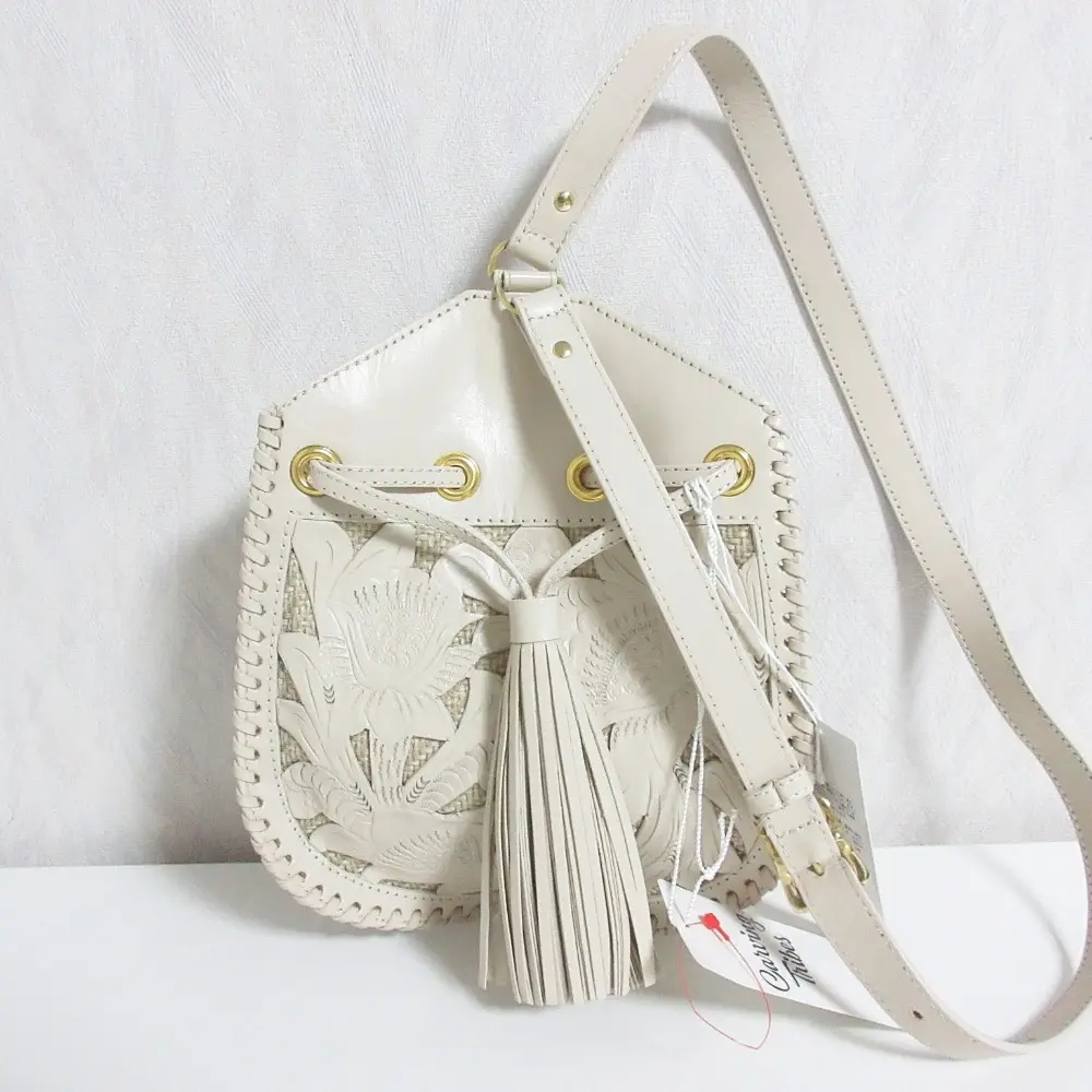 22SS Carving Tribes カービングトライブス グレースコンチネンタル Cutwork mini bag ショルダーバッグ 0422182513 エクリュ