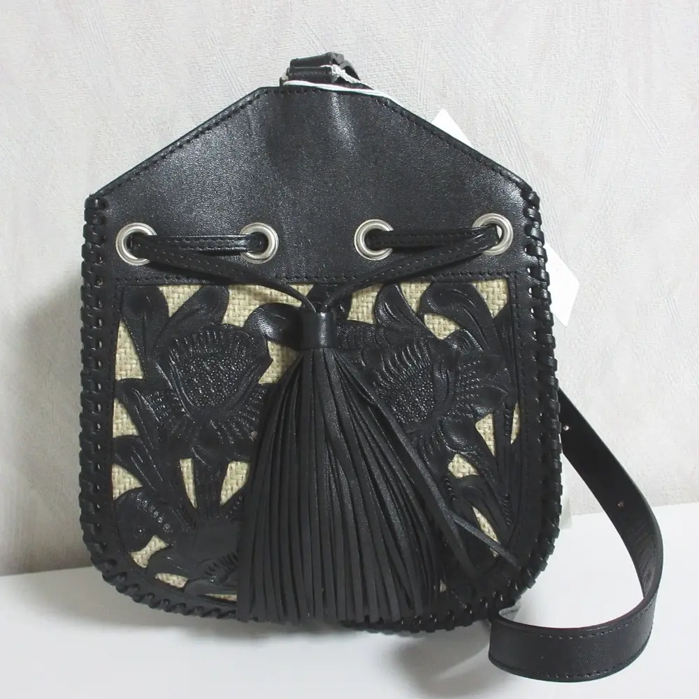 22SS Carving Tribes カービングトライブス グレースコンチネンタル Cutwork mini bag ショルダーバッグ 0422182513 ブラック