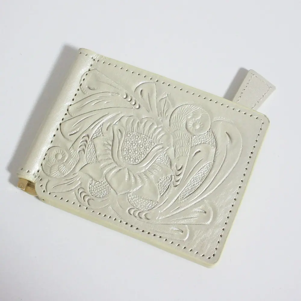 22SS Carving Tribes カービングトライブス グレースコンチネンタル MoneyClip wallet ミニ財布 0422187502 パールホワイト