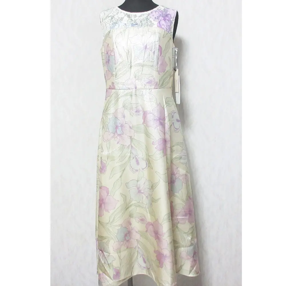 2SS GRACE CONTINENTAL グレースコンチネンタル ラメジャガードプリントワンピース ロングドレス 0123235032 36 ベージュ