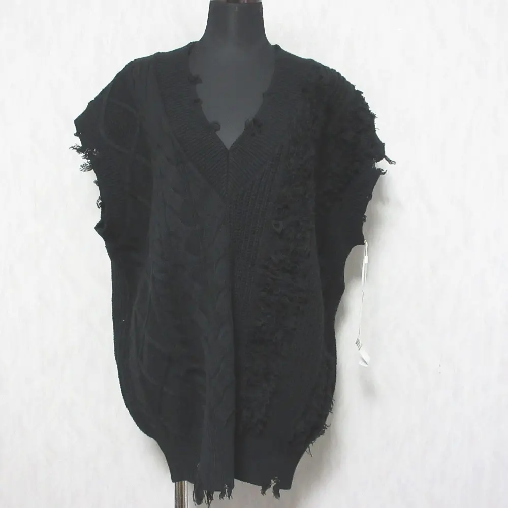 24AW GRACE CONTINENTAL グレースコンチネンタル クラッシュニットトップ カットソー セーター 0124343082 36 ブラック