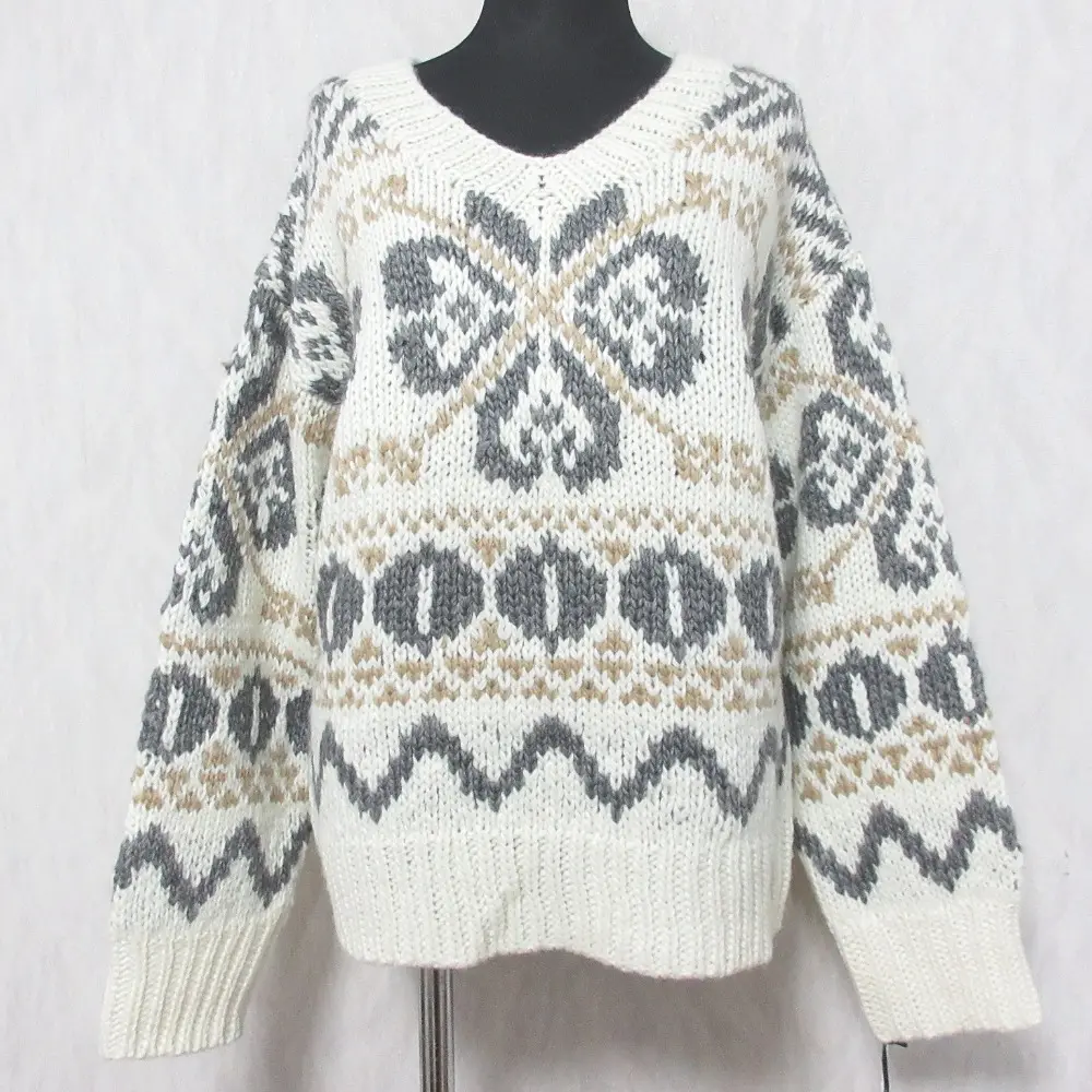 23AW GRACE CONTINENTAL グレースコンチネンタル ローゲージキカニットトップ Vネック セーター 0123443206 36 キナリ