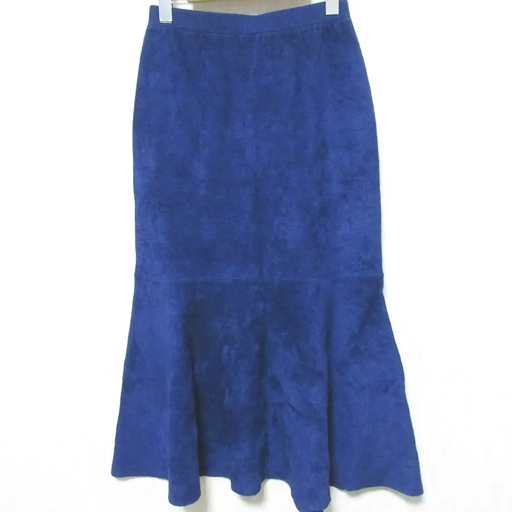 24AW GRACE CONTINENTAL グレースコンチネンタル モールニットSK ロング マーメイドスカート 0124323207 36 ネイビー