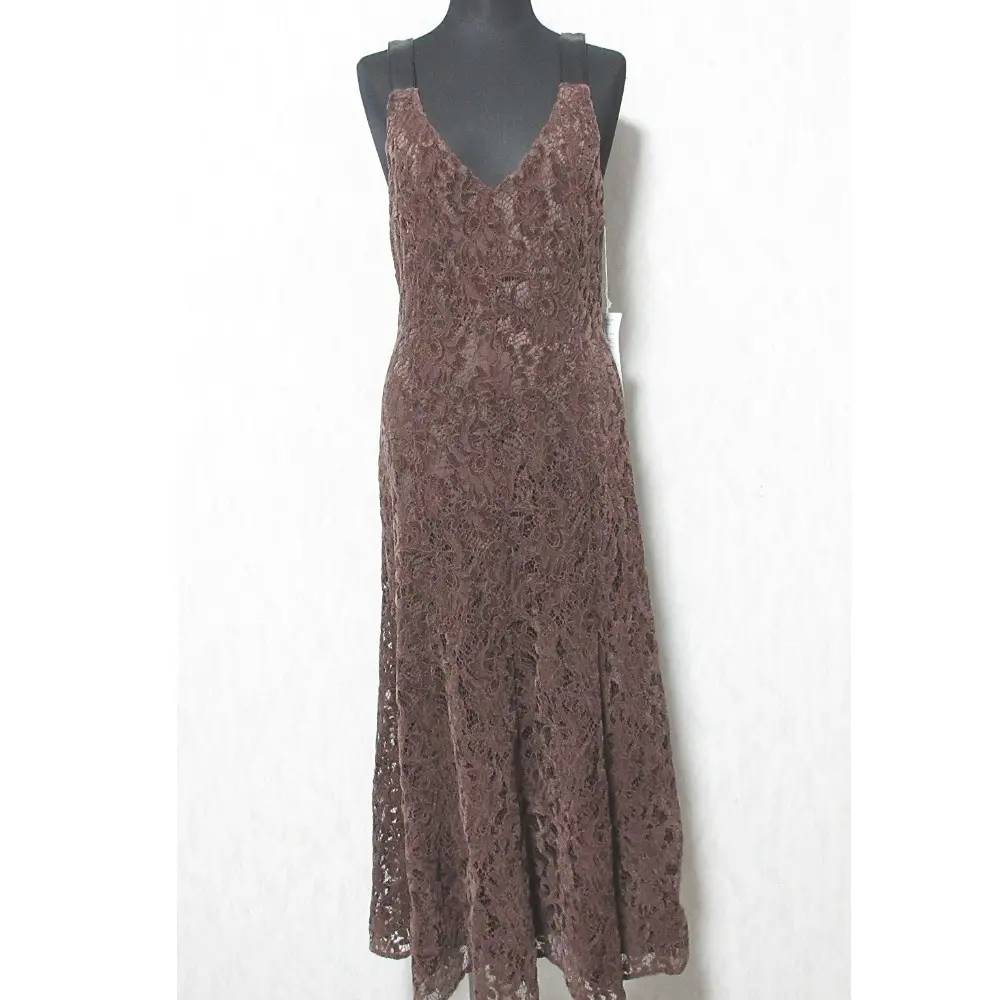 24AW GRACE CONTINENTAL グレースコンチネンタル モールレースキャミワンピース ロングドレス 0124331122 F ブラウン