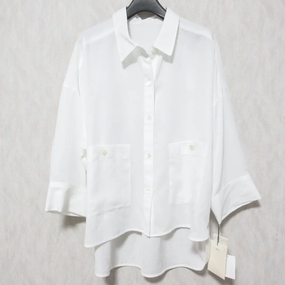 24AW GRACE CONTINENTAL グレースコンチネンタル コクーンシルエットシャツ ブラウス 0124341018 36 ホワイト