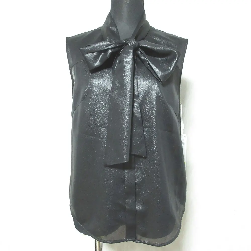 24AW GRACE CONTINENTAL グレースコンチネンタル チンツボウタイノースリーブブラウス 0124341013 36 ブラック