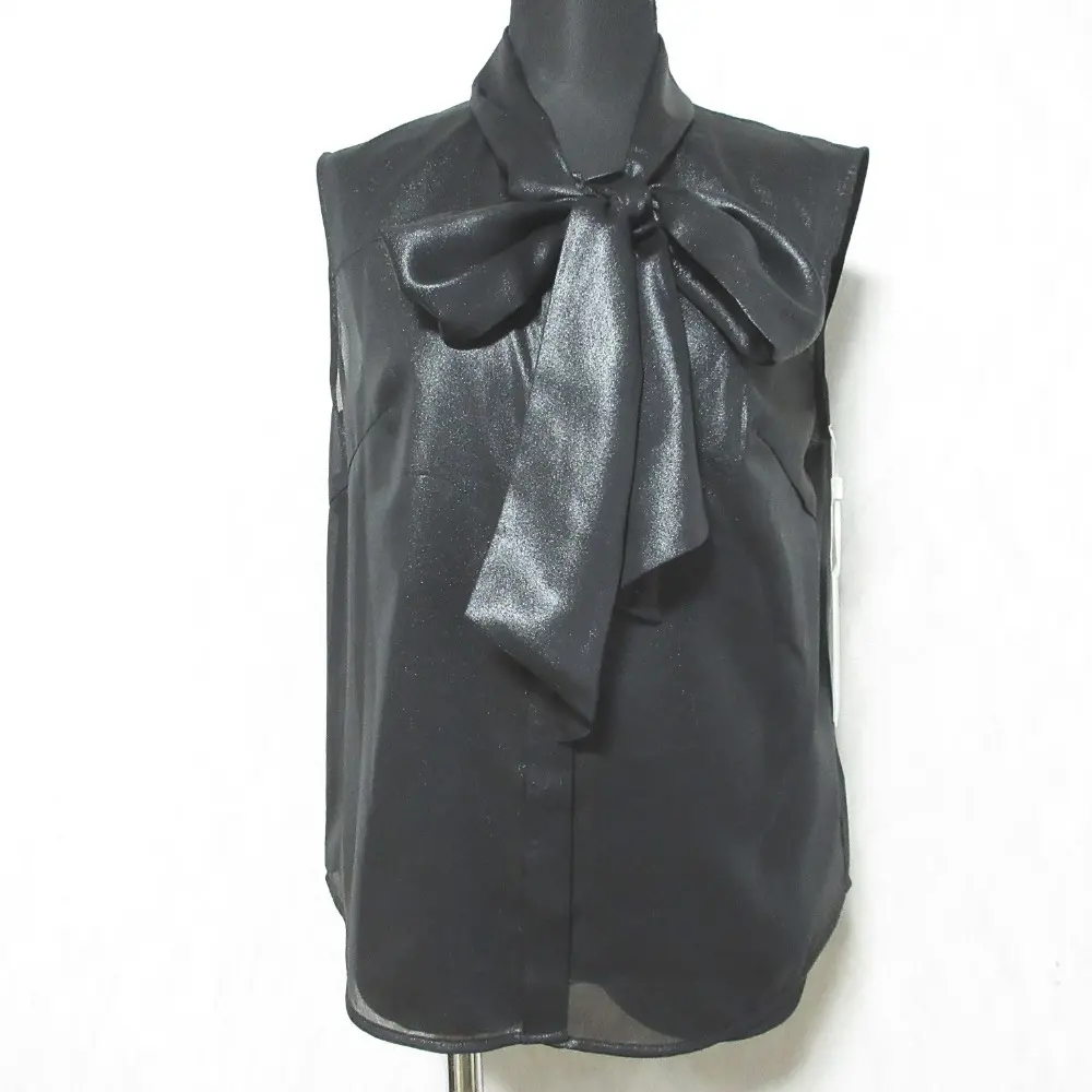 24AW GRACE CONTINENTAL グレースコンチネンタル チンツボウタイノースリーブブラウス シャツ 0124341013 36 ブラック