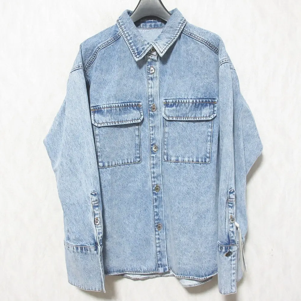 24AW GRACE CONTINENTAL グレースコンチネンタル スタッズデニムシャツ オーバーサイズ ブラウス 0124341098 36 インディゴ