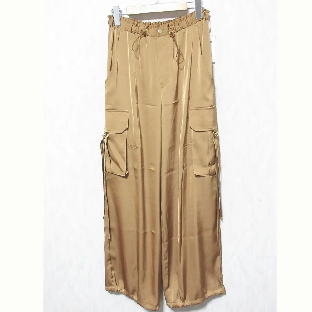24AW GRACE CONTINENTAL グレースコンチネンタル サテンカーゴパンツ 0124311041 サイズ38 キャメル