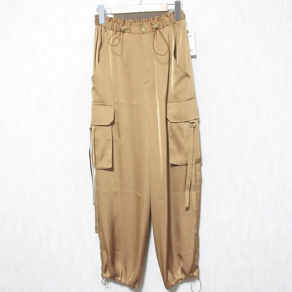 24AW GRACE CONTINENTAL グレースコンチネンタル サテンカーゴパンツ 0124311041 36 キャメル
