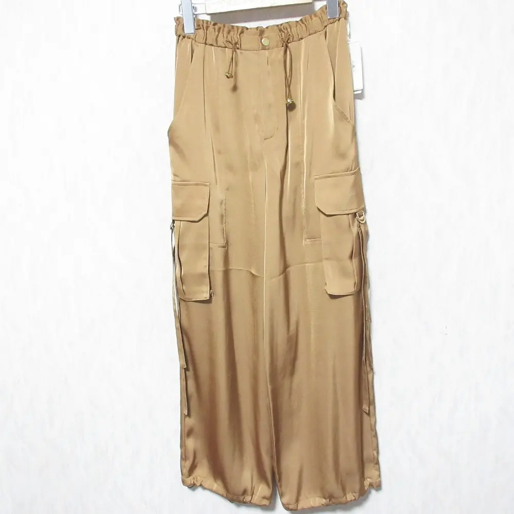 24AW GRACE CONTINENTAL グレースコンチネンタル サテンカーゴパンツ 0124311041 サイズ36 キャメル