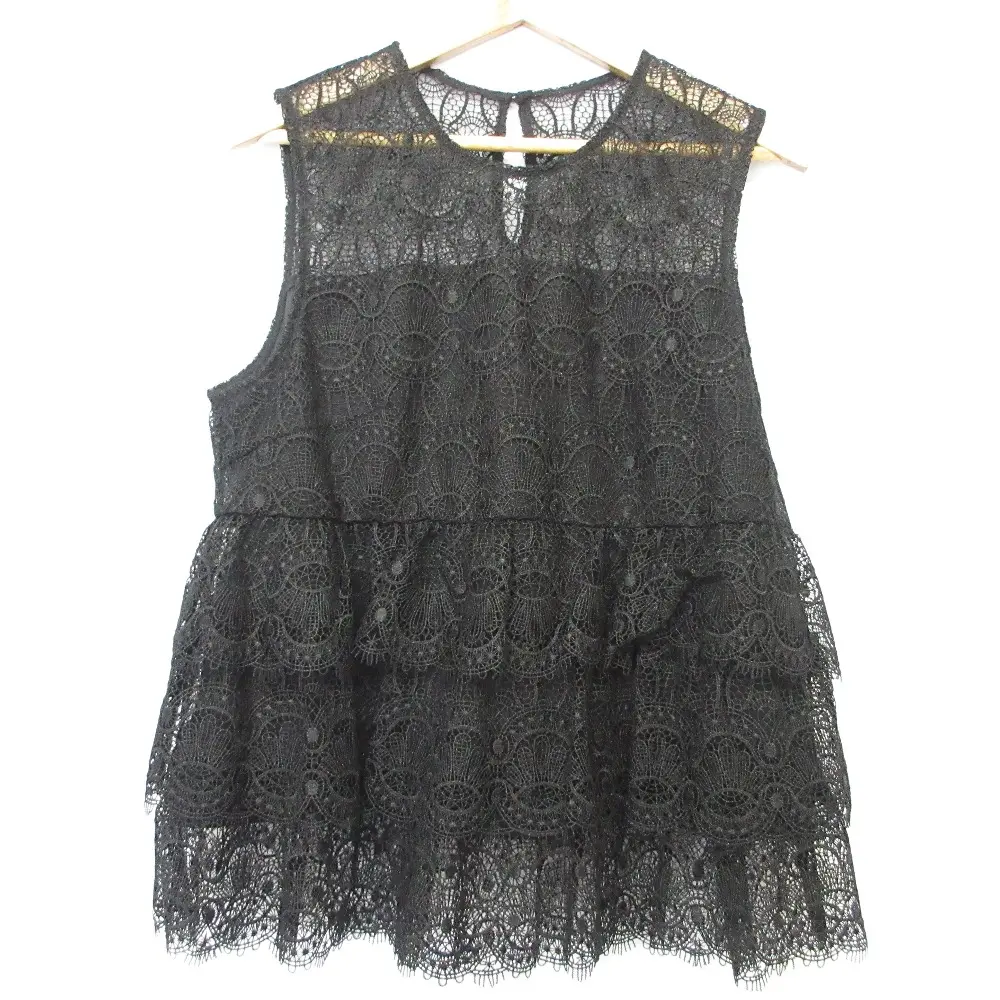 24AW GRACE CONTINENTAL グレースコンチネンタル レースギャザートップ ブラウス 0124341014 サイズ38 ブラック 
