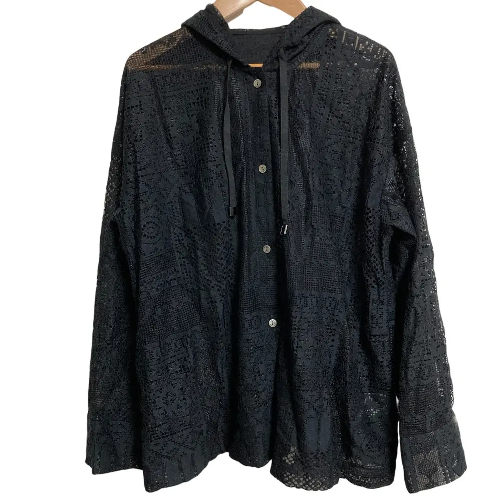 25SS GRACE CONTINENTAL グレースコンチネンタル キカレースフード付トップ 長袖 シャツ 0125141121 サイズ36 ブラックの買取実績【2025年8月買取】