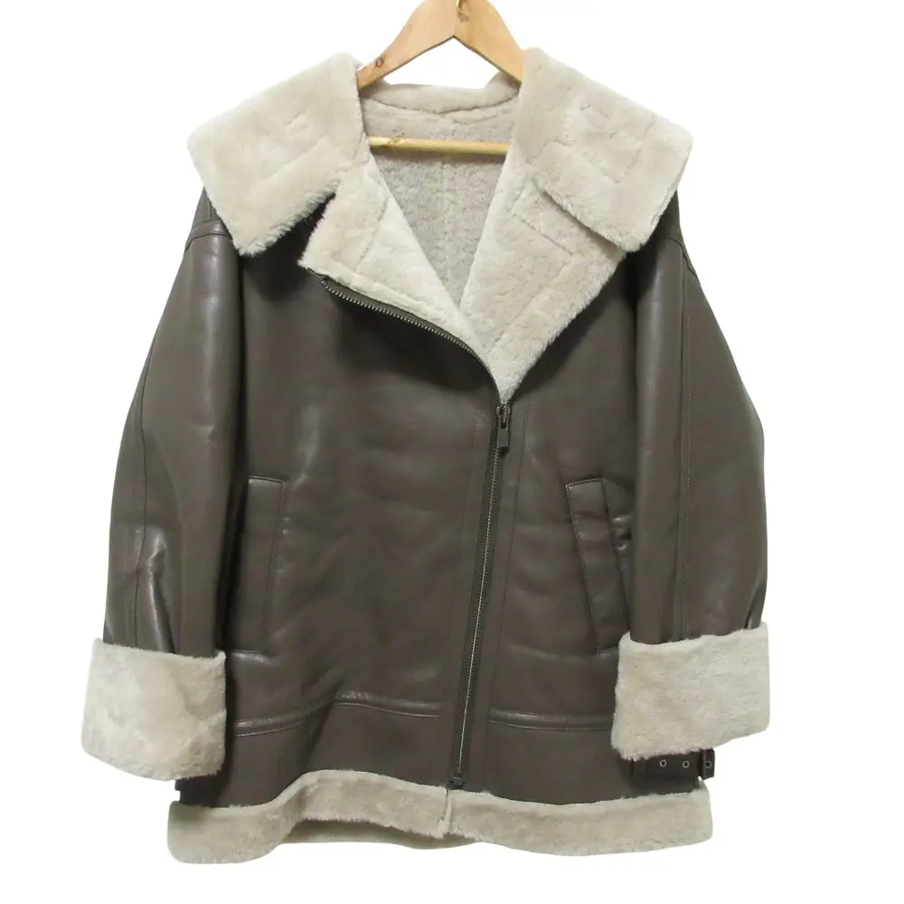 24AW GRACE CONTINENTAL グレースコンチネンタル フェイクムートンフライトジャケット 0124401085 サイズ36 ブラウンの買取実績【2025年8月買取】