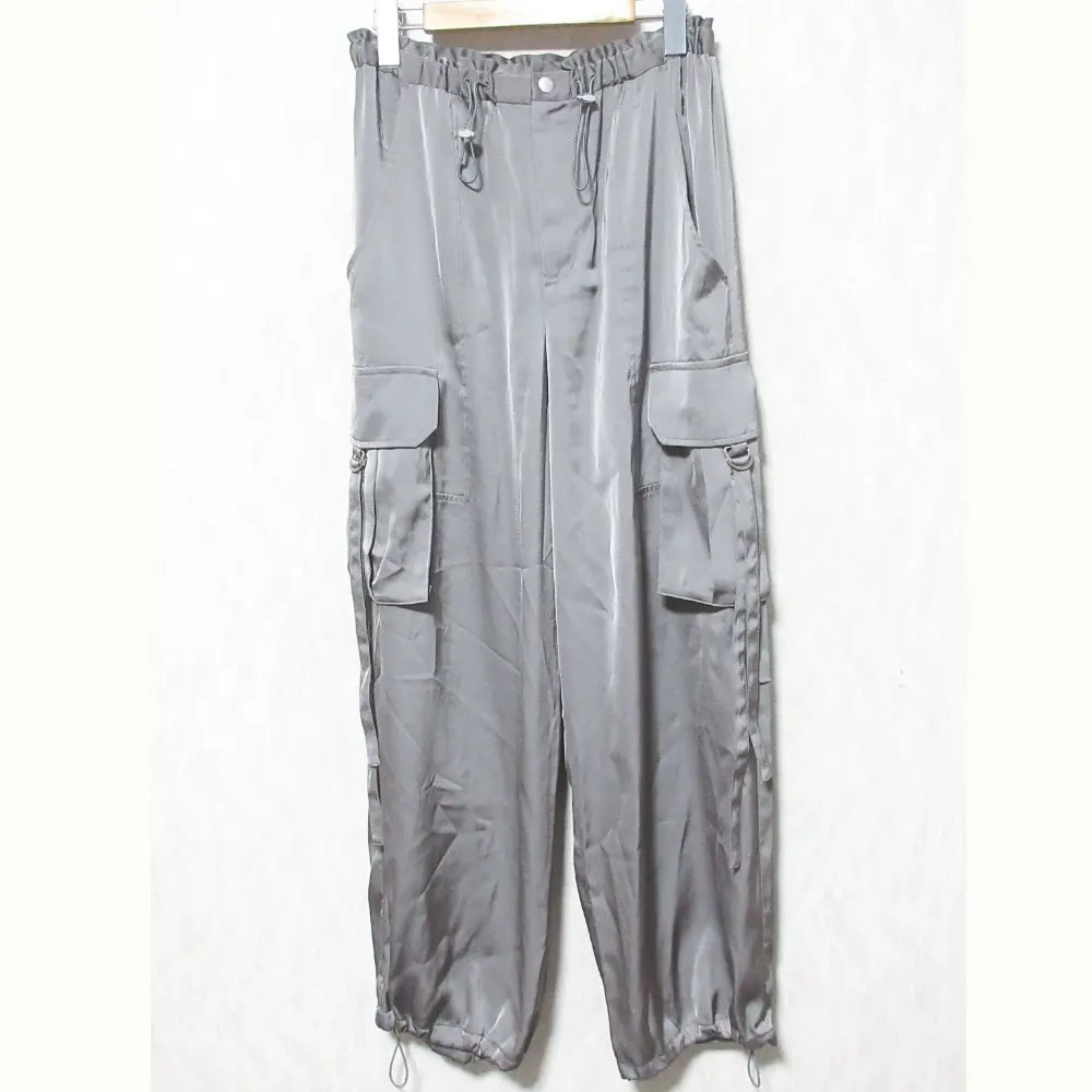 24AW GRACE CONTINENTAL グレースコンチネンタル サテンカーゴパンツ 0124311041 サイズ38 グレー