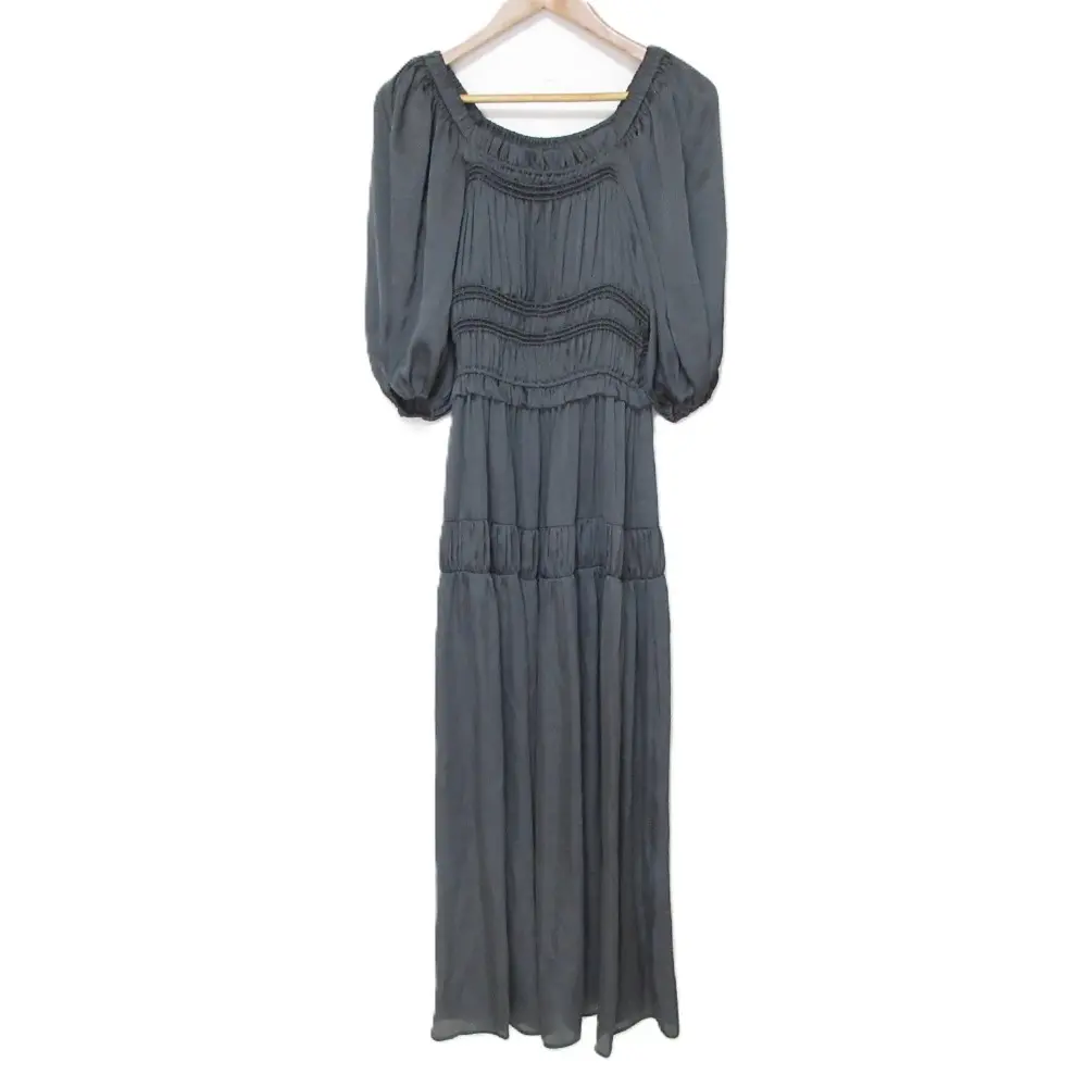 24AW GRACE CONTINENTAL グレースコンチネンタル スクエアギャザーワンピース 0124331077 サイズ36 グレー