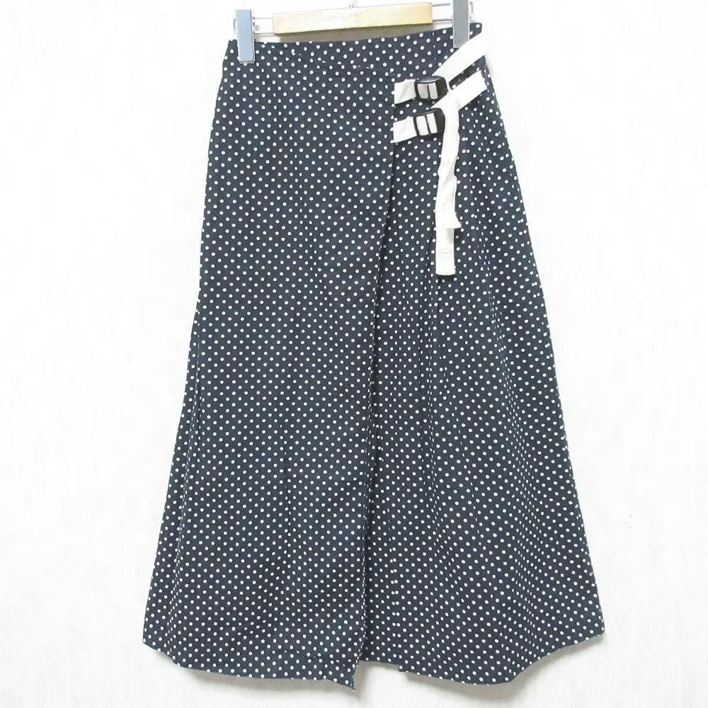 GRAMICCI×B:MING LIFE STORE by BEAMS グラミチ ビーミングバイビームス ドット ラップスカート GLSK-19S821 S ネイビー