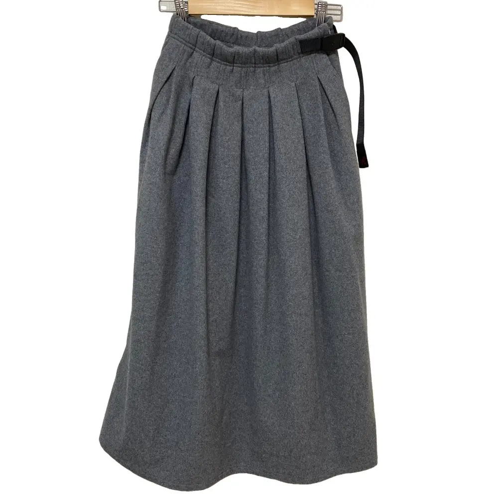 Gramicci グラミチ WOOL PLEATED SKIRT ウール ロング プリーツスカート G2FW-SK015 サイズS グレー