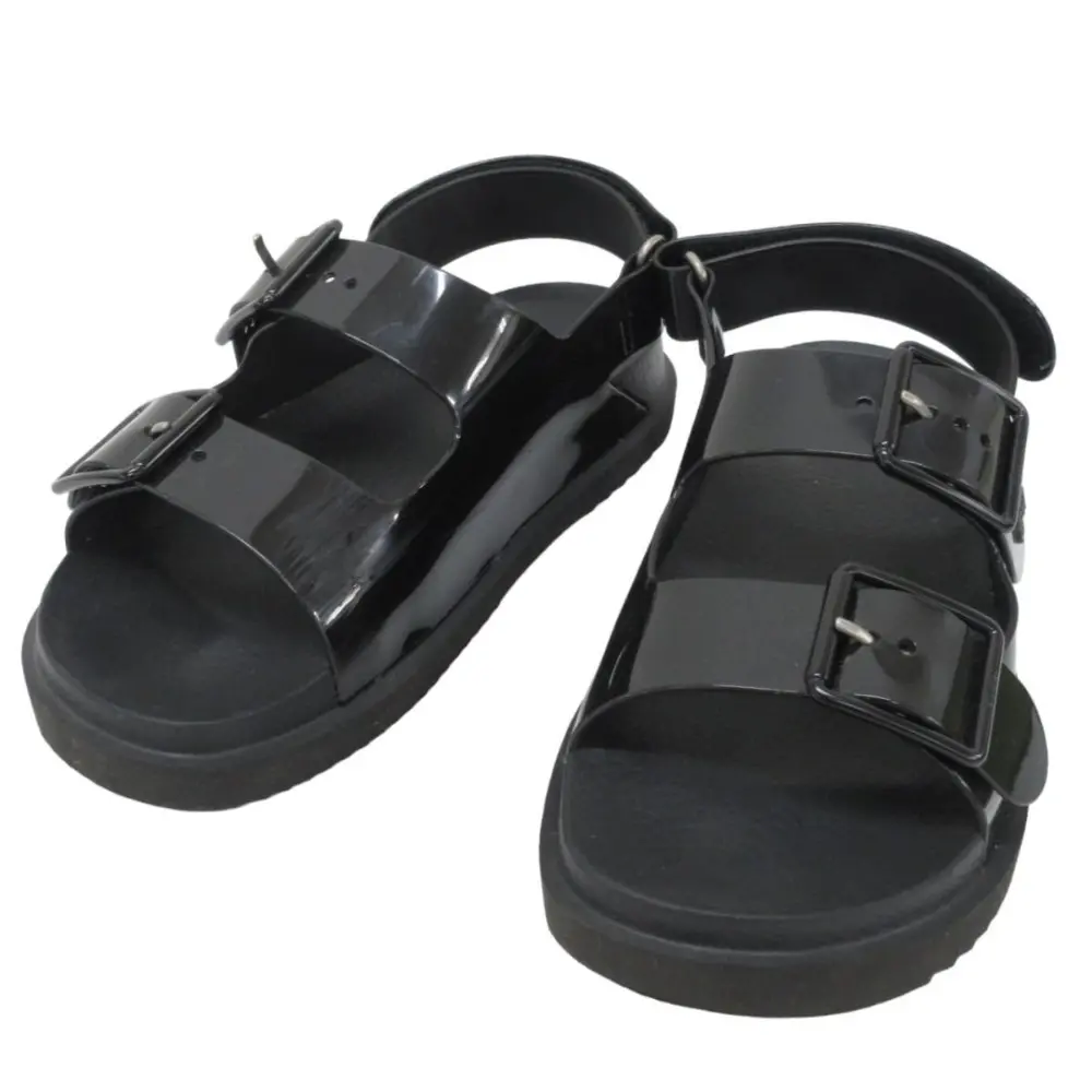 GUCCI グッチ Mini Double G Sandal ミニダブルG ベルクロ ラバーサンダル 660243 サイズ37 24cm相当 ブラック