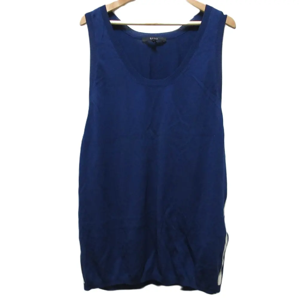 GUCCI グッチ サイドライン ラウンドネック ノースリーブニット セーター M ブルー