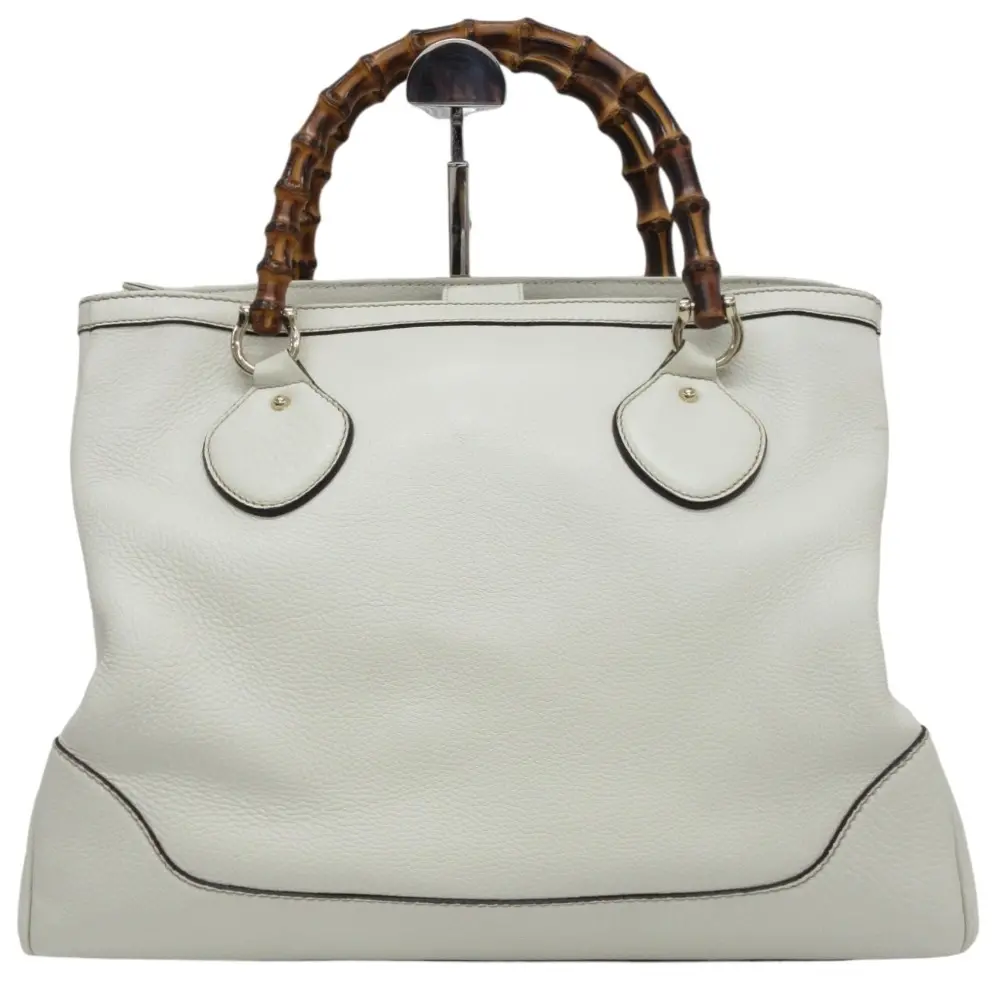 GUCCI グッチ ダイアナ バンブーハンドル レザー トートバッグ ハンドバッグ 282317 ホワイト