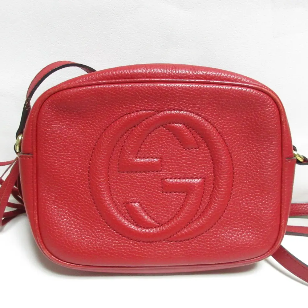 GUCCI グッチ レザー タッセルフリンジ ソーホー ショルダーバッグ ディスコバッグ 308364 レッド