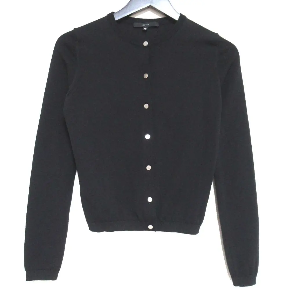 GUCCI オールドグッチ 99年製 トムフォード期 ヴィンテージ ロングスリーブ 長袖 ニットカーディガン XSサイズ ブラック