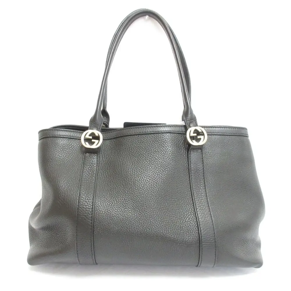 GUCCI グッチ ミスGG レザー トートバッグ セミショルダーバッグ 353122 ブラック×ゴールド金具