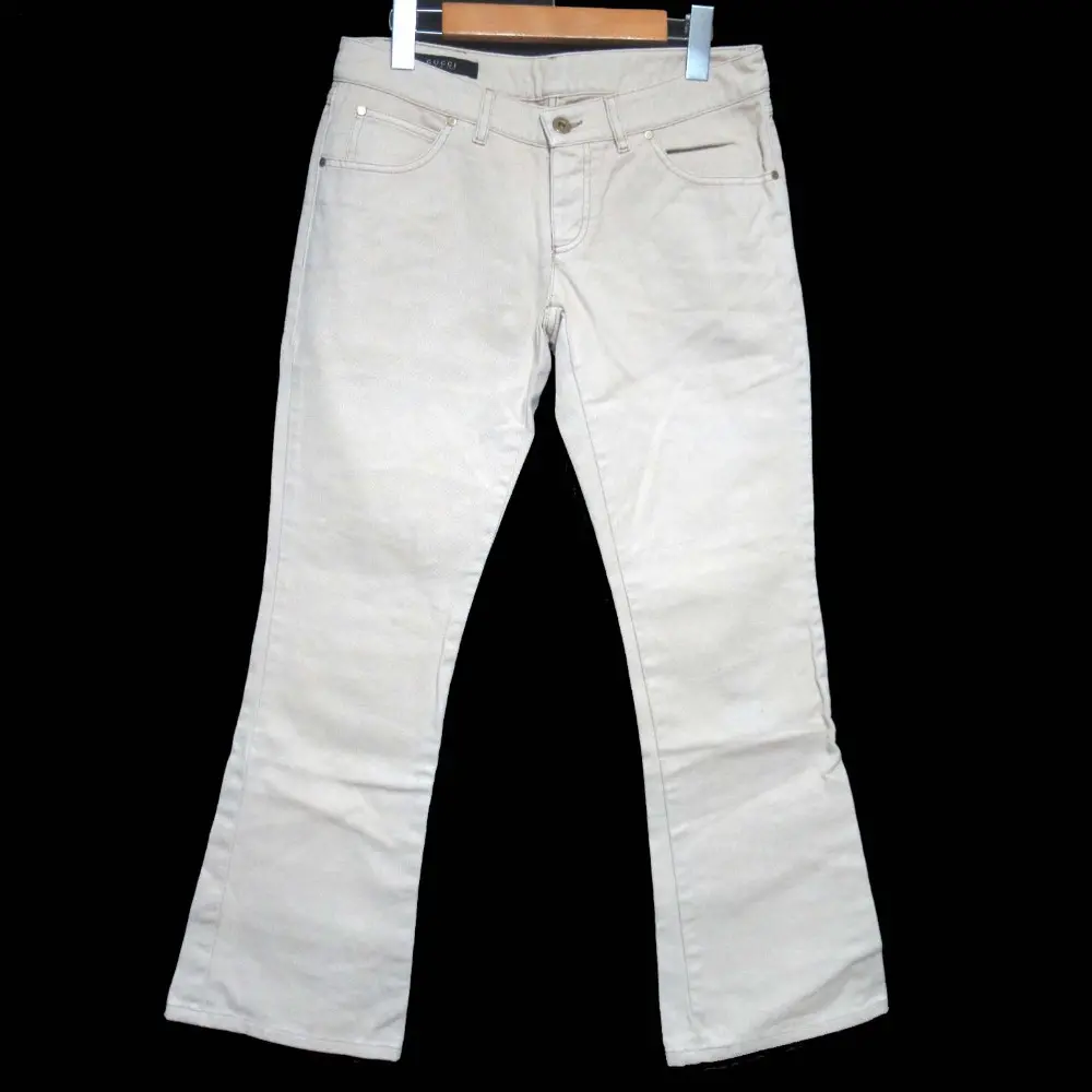 GUCCI グッチ フレアパンツ 142837 ZL126 40サイズ ベージュ