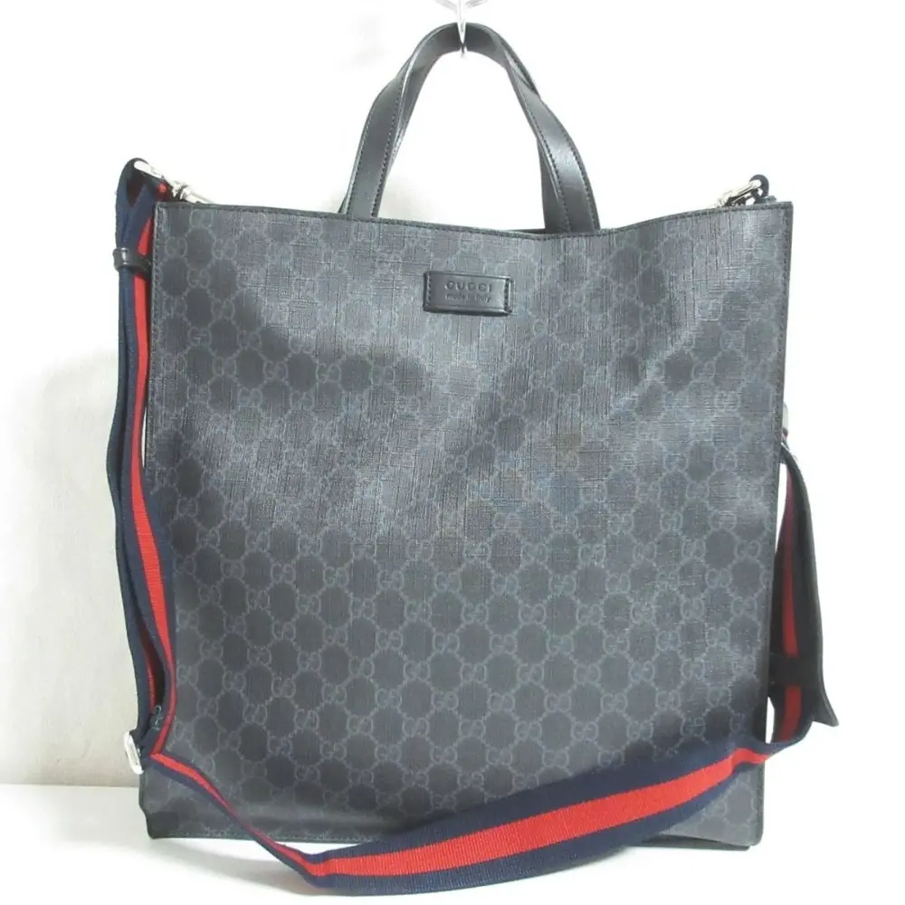 GUCCI グッチ ソフトGGスプリームキャンバス 2WAY トートバッグ ショルダーバッグ 495559 ブラック