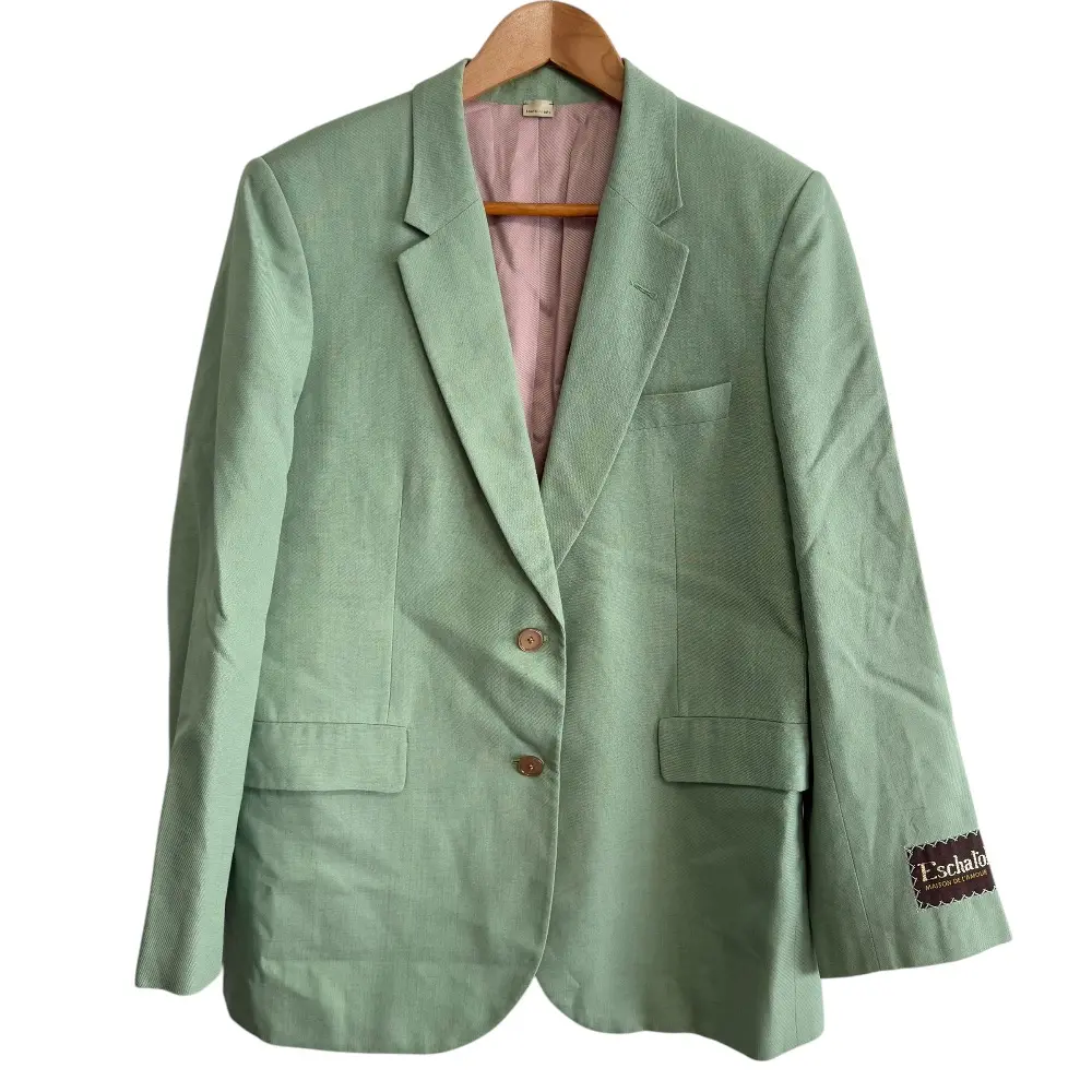 GUCCI グッチ リネンブレンド シングル 2B テーラードジャケット 42 グリーン