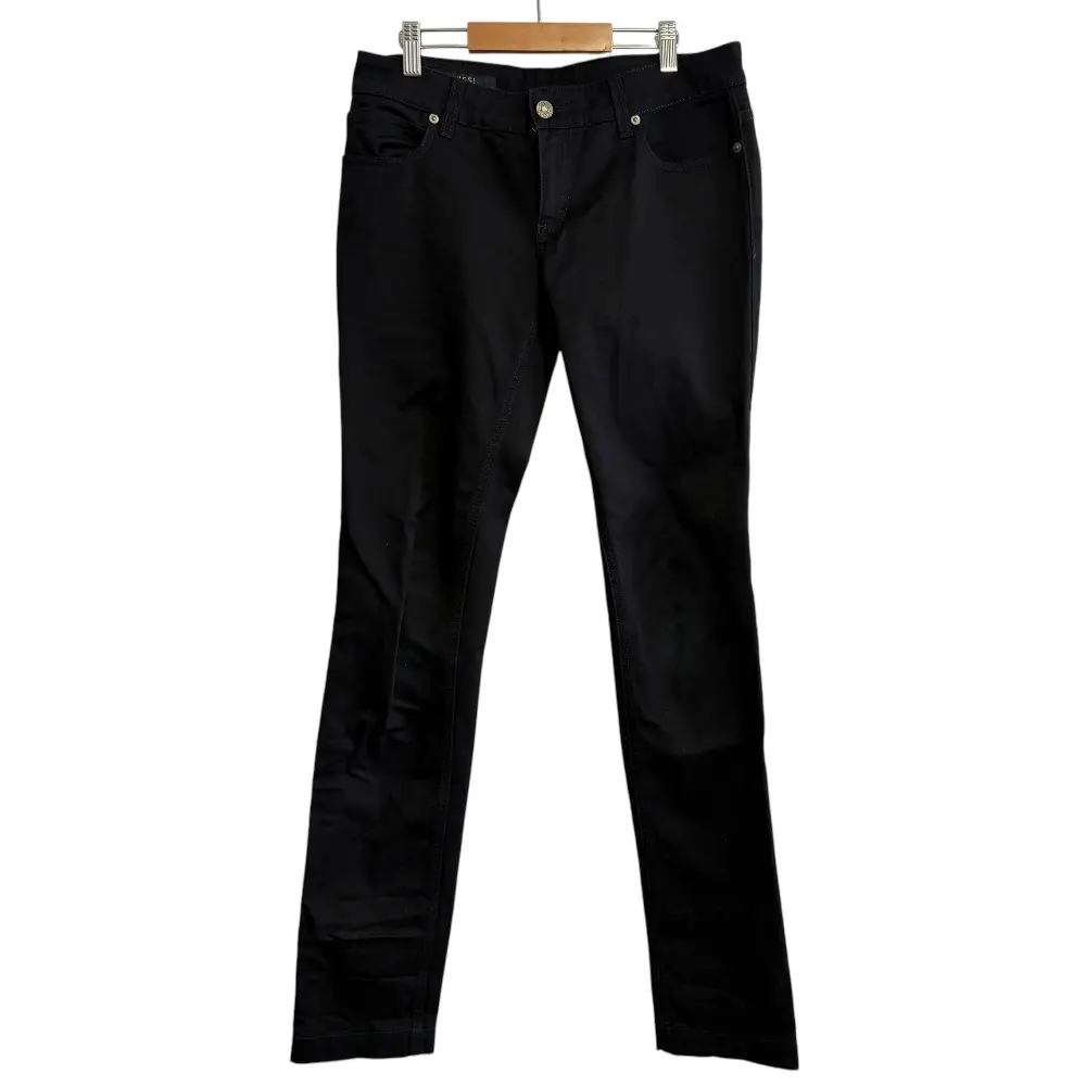 GUCCI グッチ レザーパッチ ストレッチ ジーンズ デニムパンツ 40 ブラック