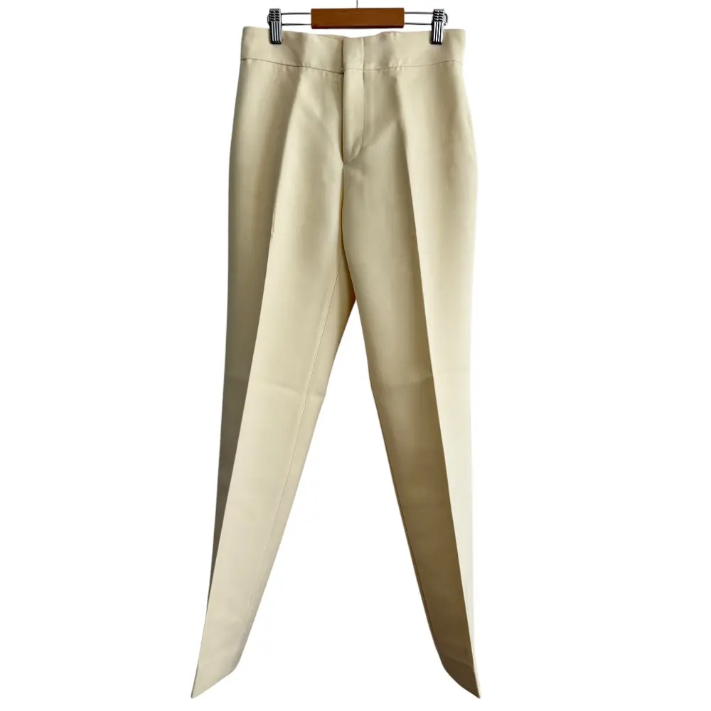 GUCCI グッチ トムフォード期 センタープレス スラックスパンツ 42 アイボリー