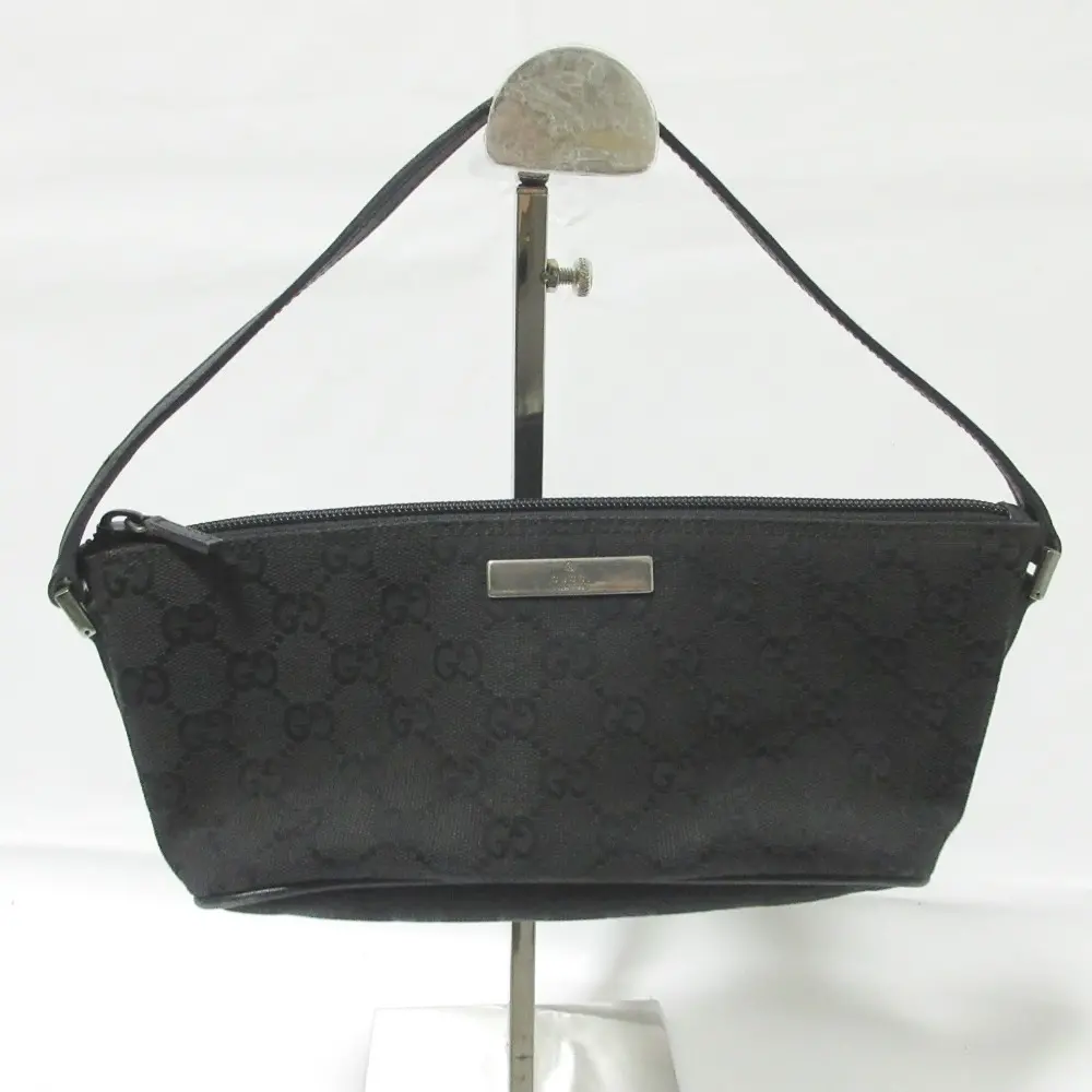 GUCCI グッチ GGキャンバス アクセサリーポーチ ハンドバッグ 07198 ブラック