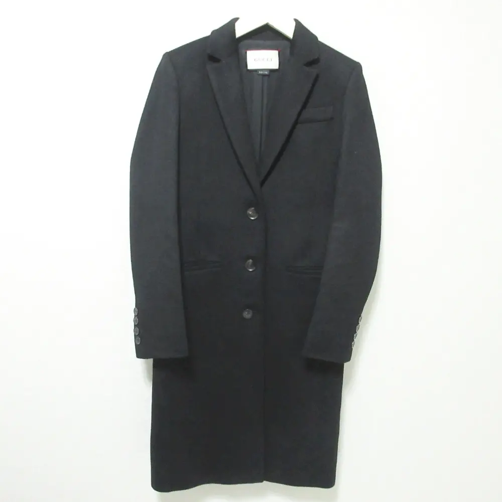 GUCCI グッチ メルトン チェスターコート 455739 ZGW07 サイズ36 ブラック