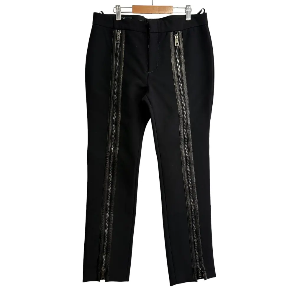 GUCCI グッチ トムフォード期 ジップデザイン テーパードパンツ 42 ブラック