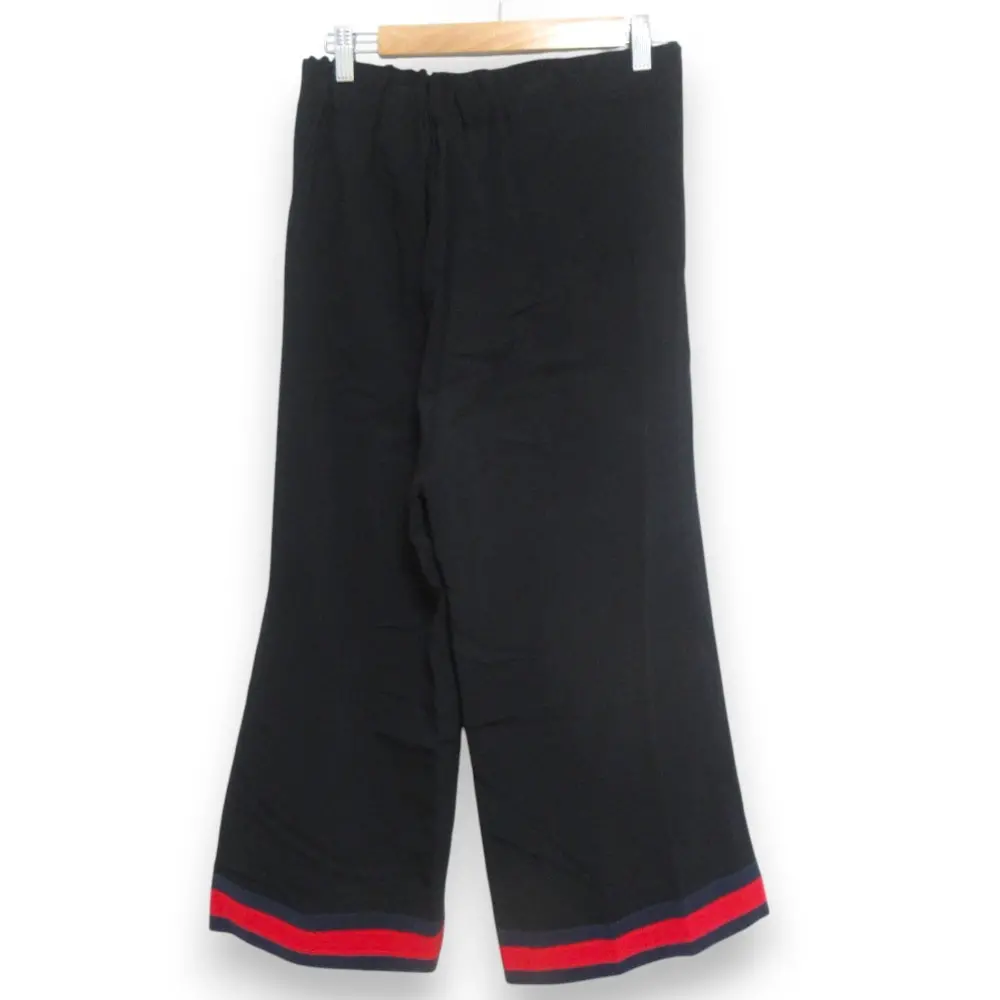 GUCCI グッチ ウェブストライプ シェリーライン イージーワイドパンツ 577607 ZKR01 サイズ40 ブラック×レッド×ネイビー