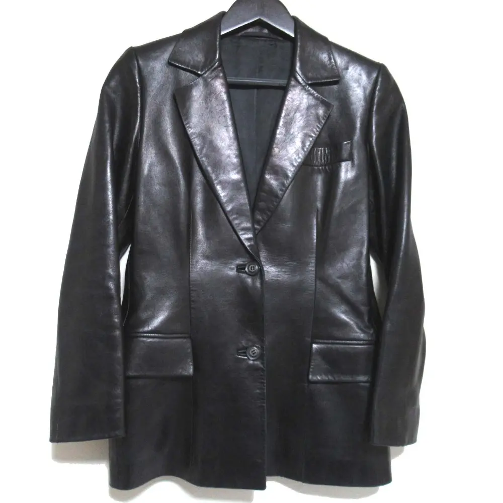 GUCCI グッチ トムフォード期 1999年製 ヴィンテージ ラムレザー 2B シングル テーラードジャケット ブラック