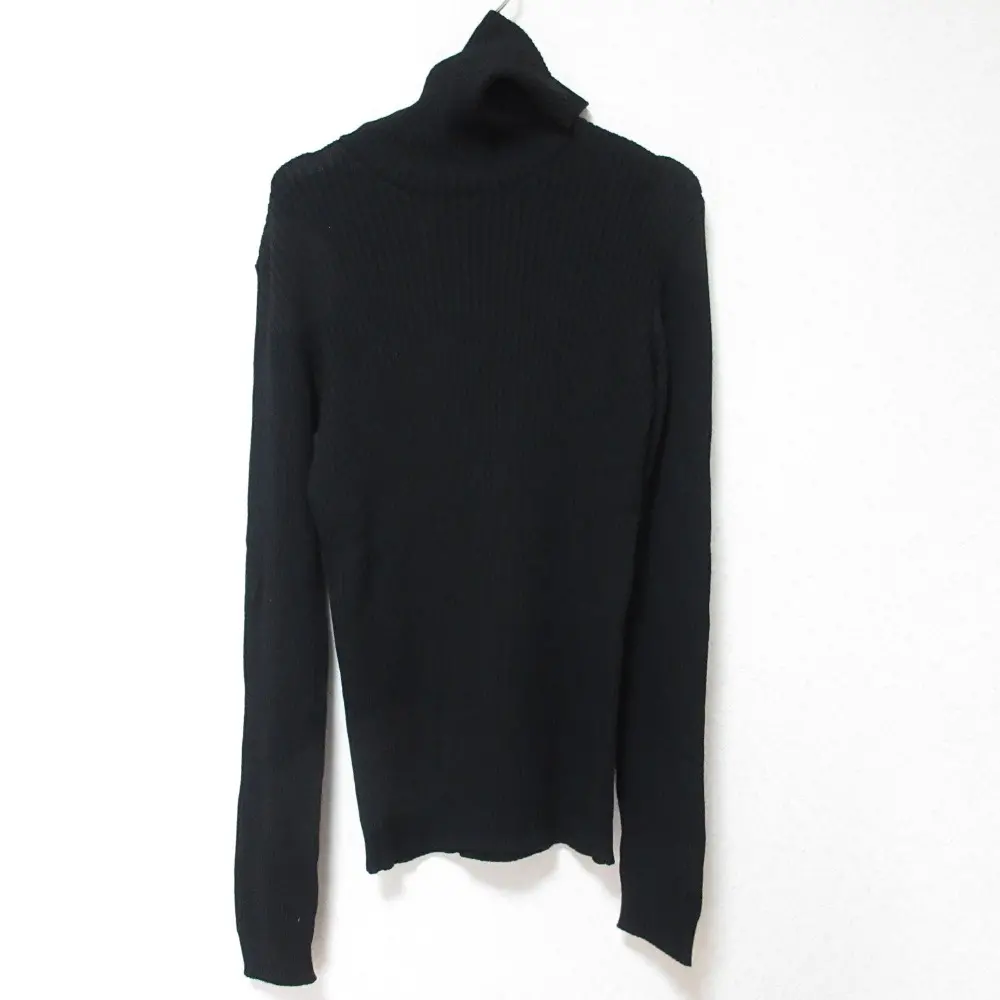 GUCCI グッチ トムフォード期 ロングスリーブ 長袖 ハイネック リブニット カットソー プルオーバー セーター L ブラック