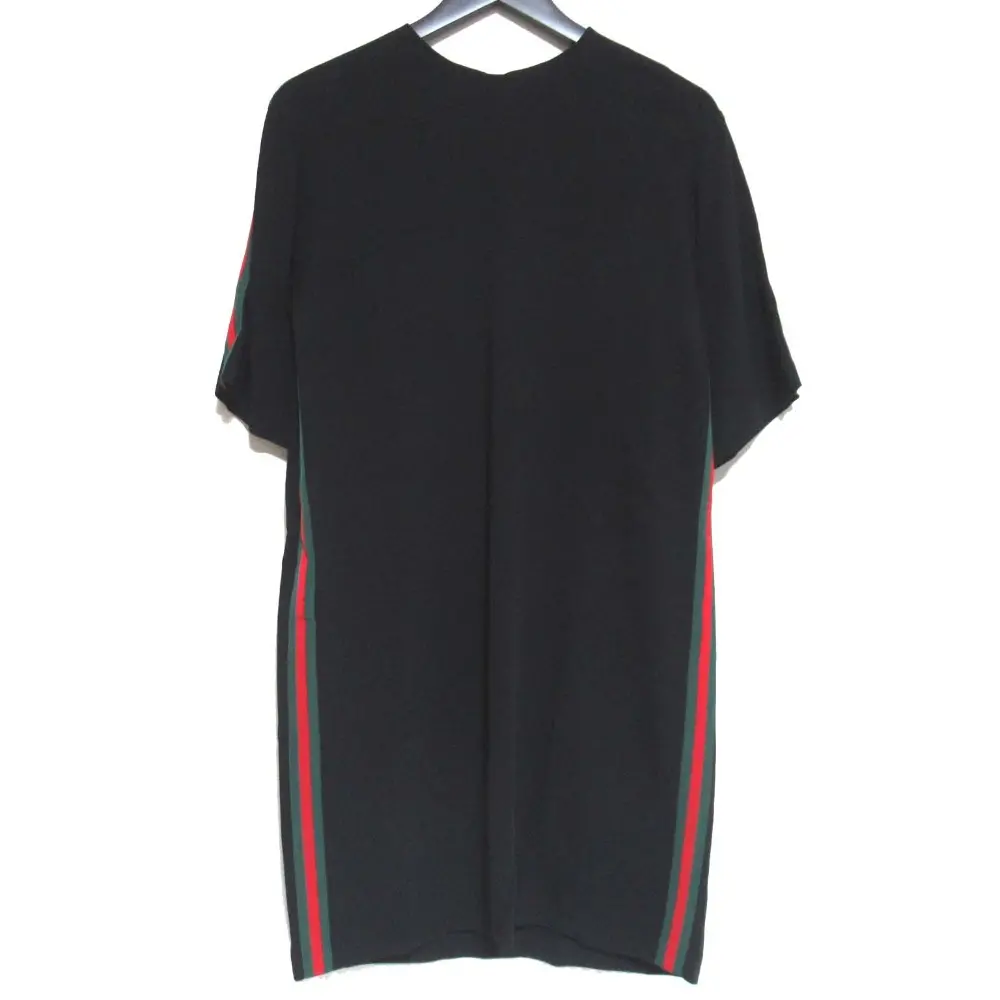 GUCCI グッチ シェリーライン ひざ丈 ショートスリーブ ワンピース 528977 ZKR01 42サイズ ブラック