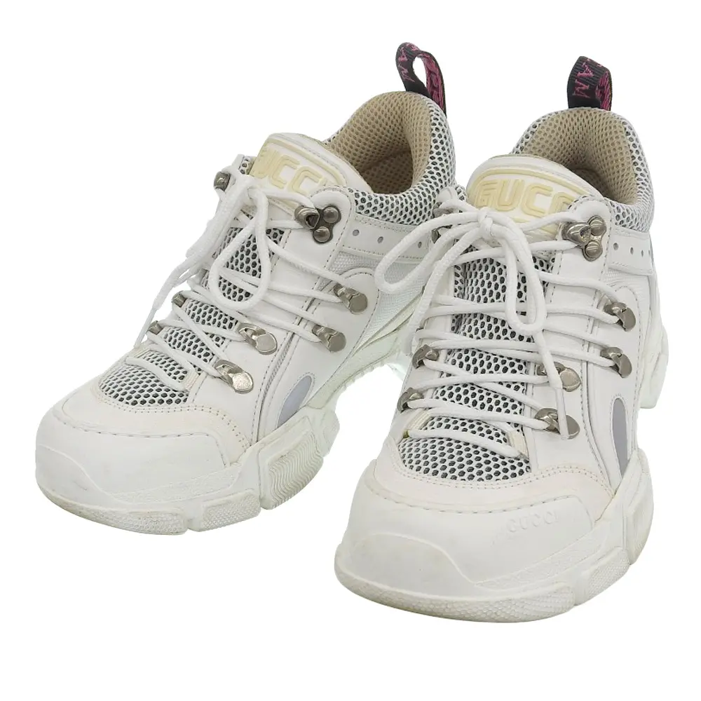 GUCCI グッチ フラッシュトレック スニーカー 37 約24.0cm ホワイトの