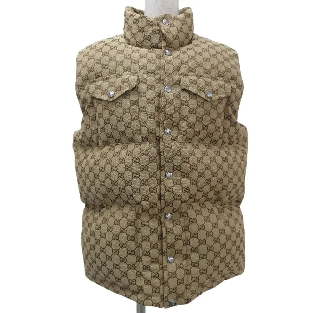 GUCCI The North Face グッチ ノースフェイス コラボ GG柄 ダウンベスト S ベージュ ブラウンの買取実績【2025年1月買取】