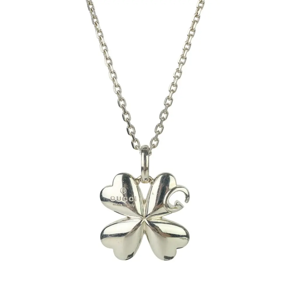GUCCI グッチ クローバー ハート ネックレス ペンダント SV925 シルバー