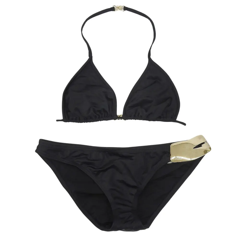 GUCCI グッチ トムフォード期 ロゴ金具 スイムウェア ビキニ 水着 S ブラック