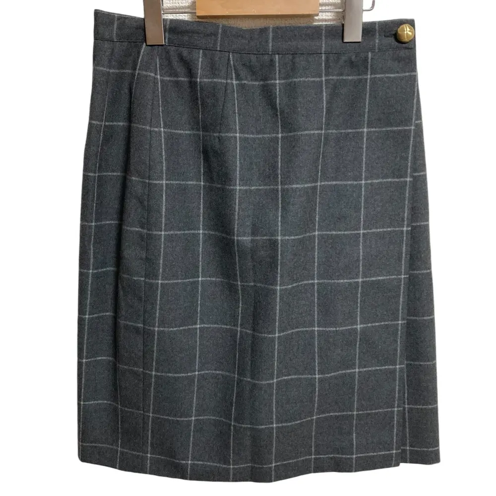 GUCCI グッチ トムフォード期 チェック ウール スカート サイズ42 グレー