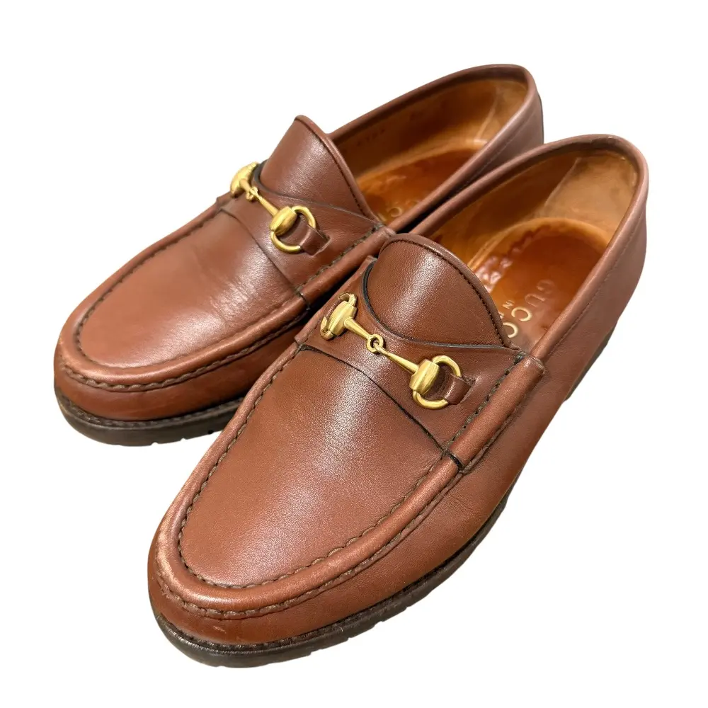 GUCCI グッチ レザー ホースビット ローファー サイズ35 22cm相当 ブラウン